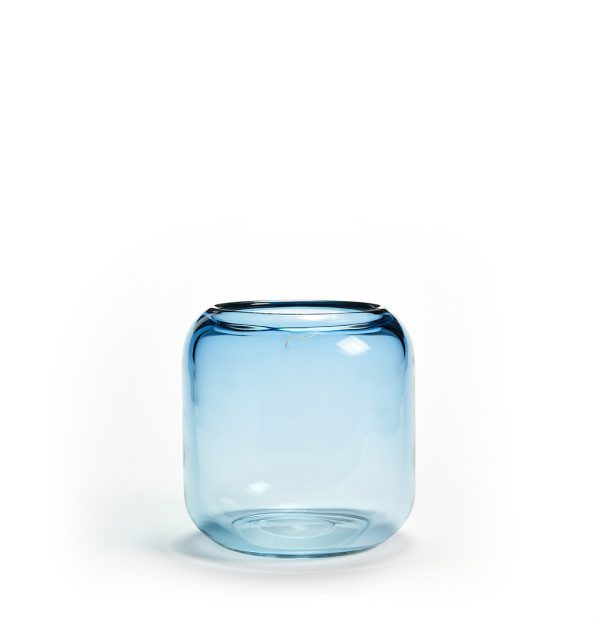 Productshot of Ju Corina Vase Hurricane Small in dark blue