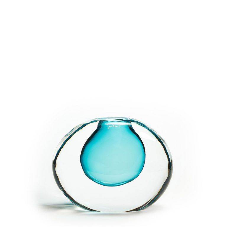 Productshot of Ju Lola Vase in aqua